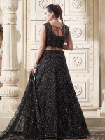 Black Premium Net Lehenga Choli